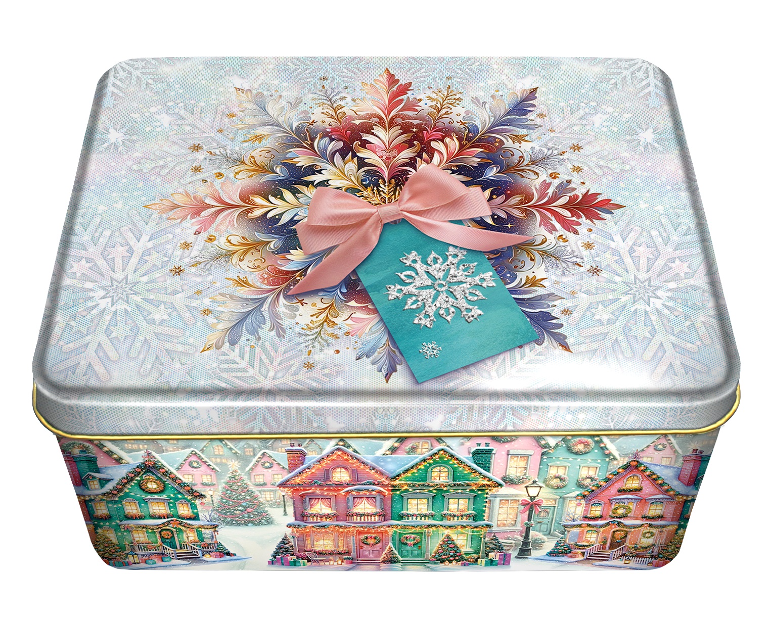 Новорічний подарунок у жерстяній упаковці RETAIL HOLDING №3 600 г. (Преміум)